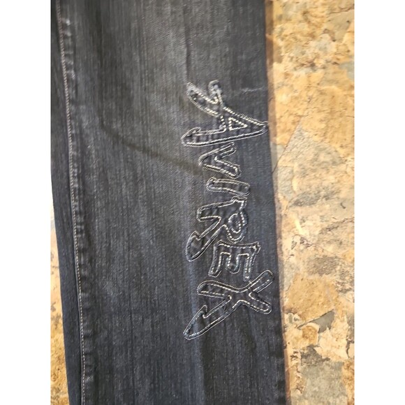Vintage Y2K Avirex Jeans Baggy‎ Dark Wash Southpole Vibe 30x30.5 Wide Leg (A254) - Picture 8 of 10